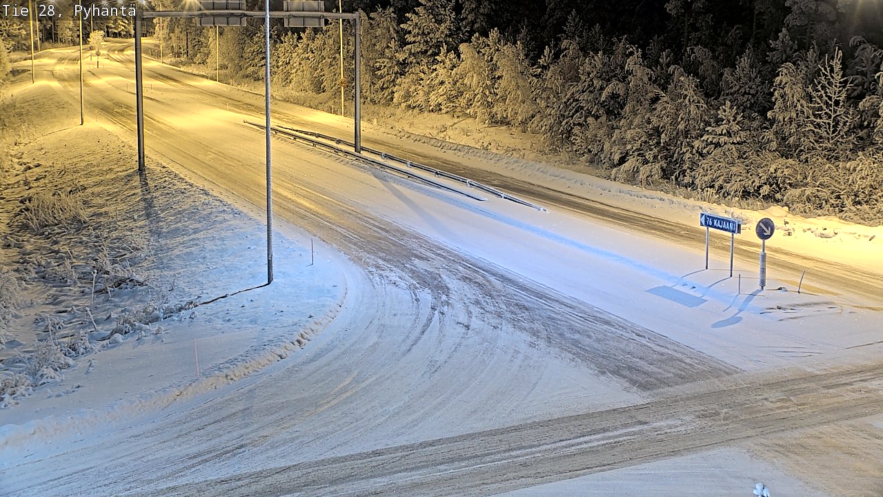 Weather Camera Image Road 28 Pyhäntä, Pyhäntä, Pohjois-Pohjanmaa