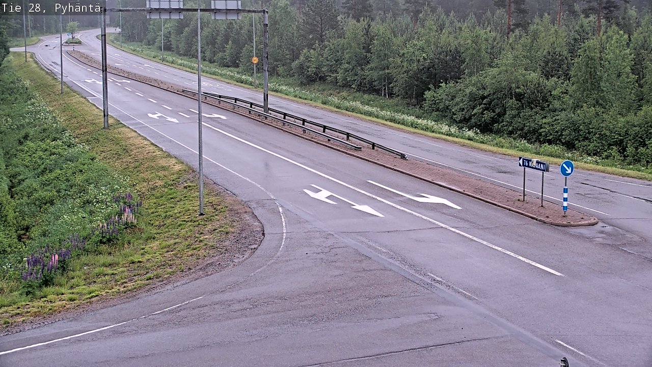 Kelikamerat Kuva Tie 28 Pyhäntä, Pyhäntä, Pohjois-Pohjanmaa