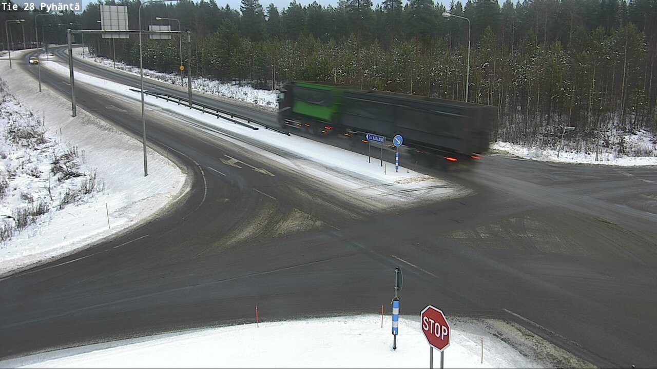 Weather Camera Image Väg 28 Pyhäntä, Pyhäntä, Pohjois-Pohjanmaa