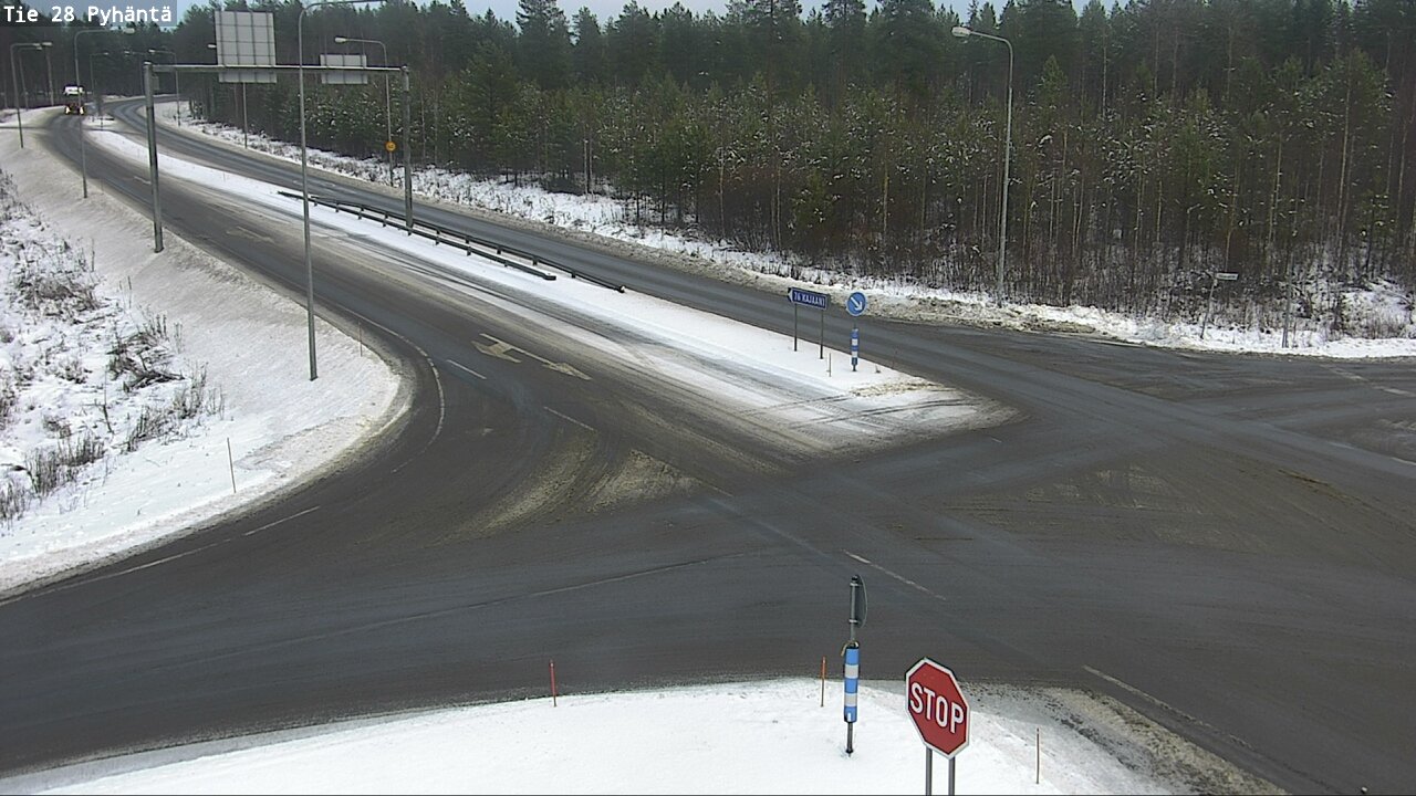 Weather Camera Image Väg 28 Pyhäntä, Pyhäntä, Pohjois-Pohjanmaa