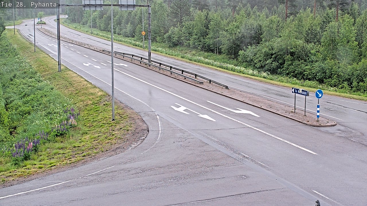 Kelikamerat Kuva Tie 28 Pyhäntä, Pyhäntä, Pohjois-Pohjanmaa