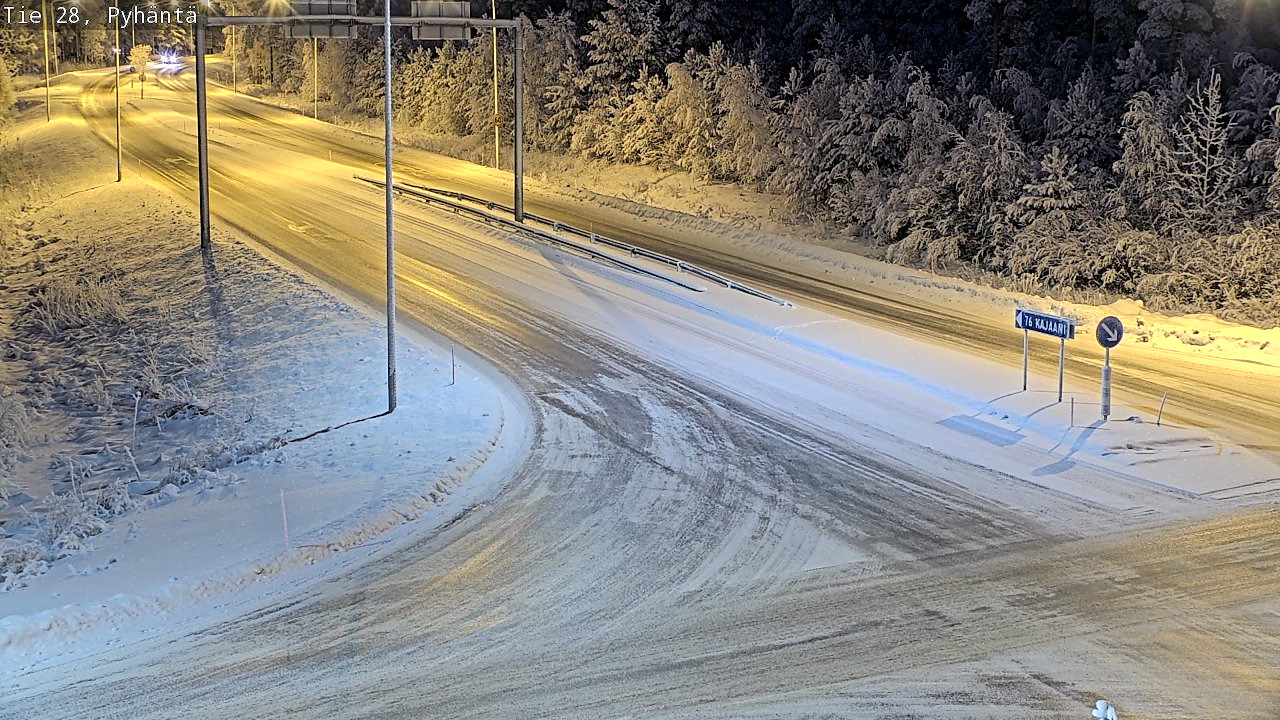 Weather Camera Image Road 28 Pyhäntä, Pyhäntä, Pohjois-Pohjanmaa