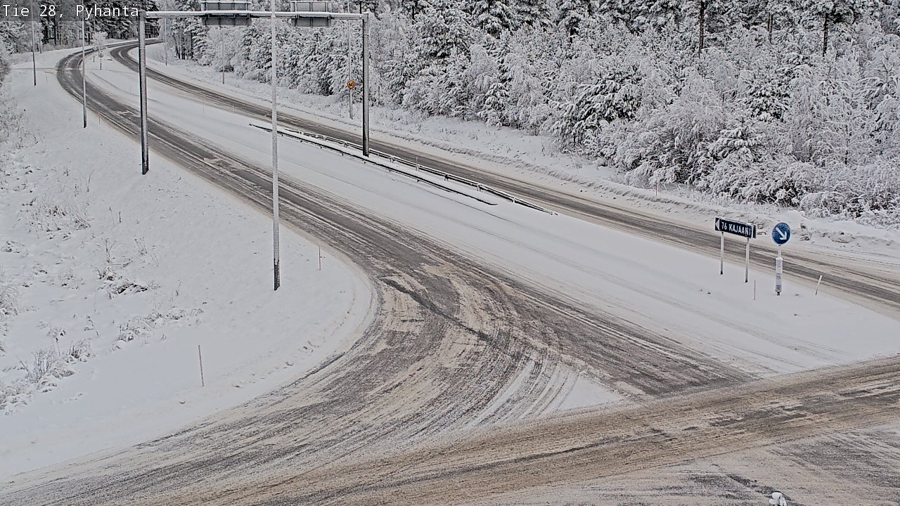 Weather Camera Image Road 28 Pyhäntä, Pyhäntä, Pohjois-Pohjanmaa