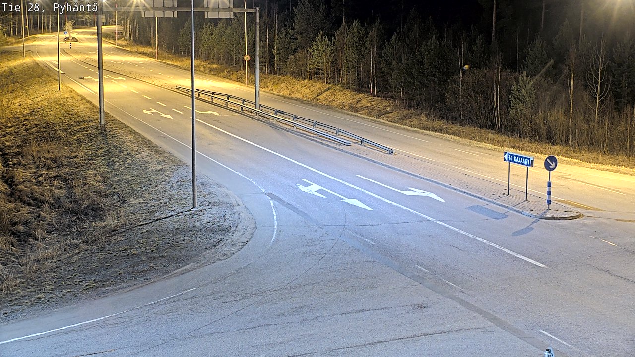 Weather Camera Image Väg 28 Pyhäntä, Pyhäntä, Pohjois-Pohjanmaa