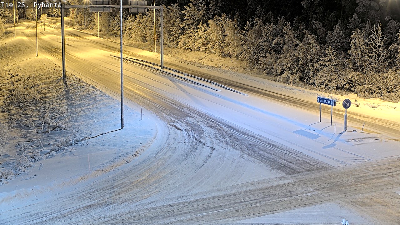 Weather Camera Image Road 28 Pyhäntä, Pyhäntä, Pohjois-Pohjanmaa
