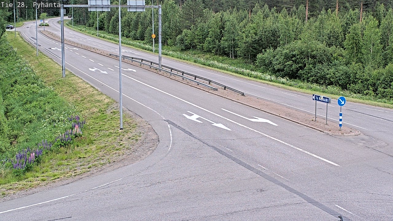 Weather Camera Image Väg 28 Pyhäntä, Pyhäntä, Pohjois-Pohjanmaa