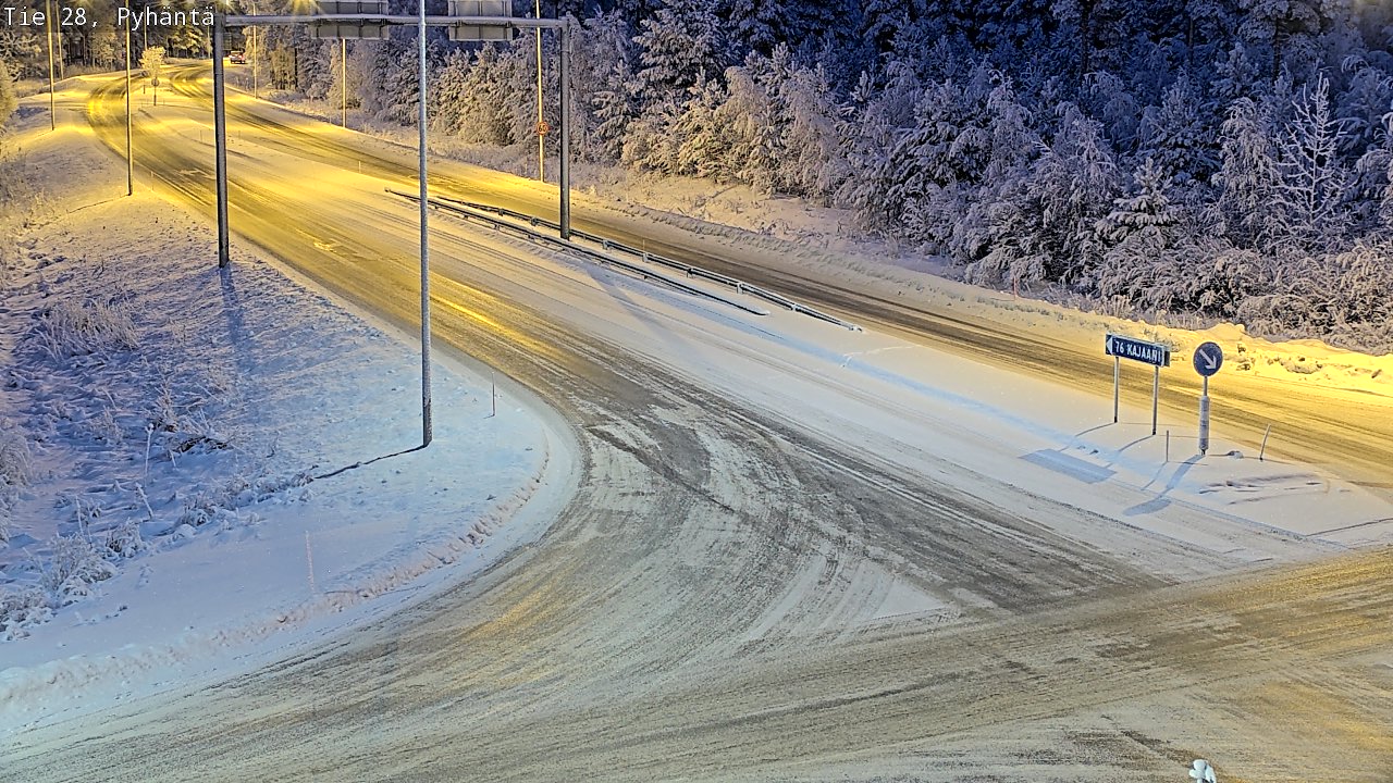 Weather Camera Image Road 28 Pyhäntä, Pyhäntä, Pohjois-Pohjanmaa