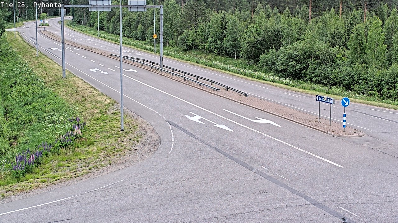 Kelikamerat Kuva Tie 28 Pyhäntä, Pyhäntä, Pohjois-Pohjanmaa