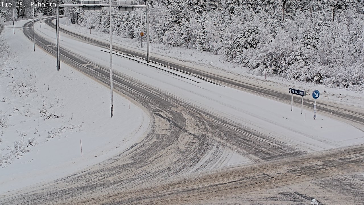 Weather Camera Image Road 28 Pyhäntä, Pyhäntä, Pohjois-Pohjanmaa