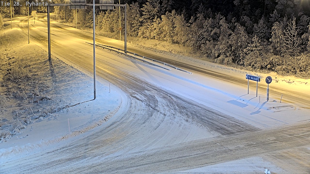 Weather Camera Image Road 28 Pyhäntä, Pyhäntä, Pohjois-Pohjanmaa