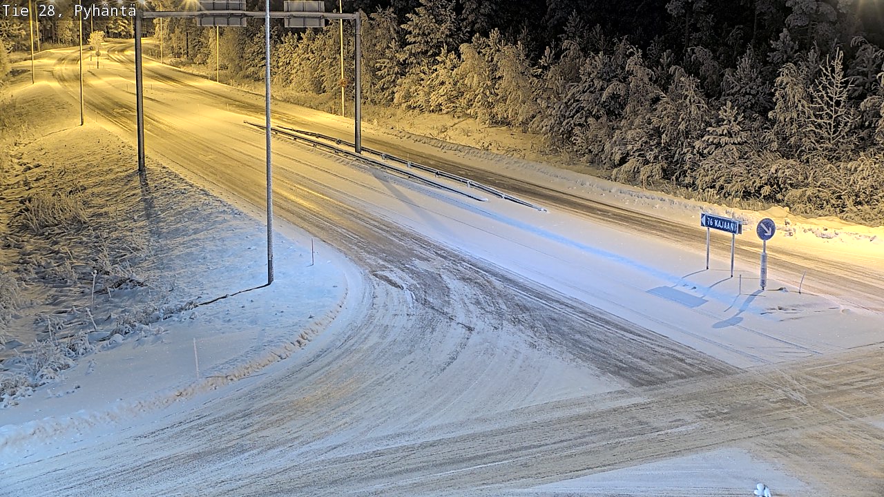 Weather Camera Image Road 28 Pyhäntä, Pyhäntä, Pohjois-Pohjanmaa