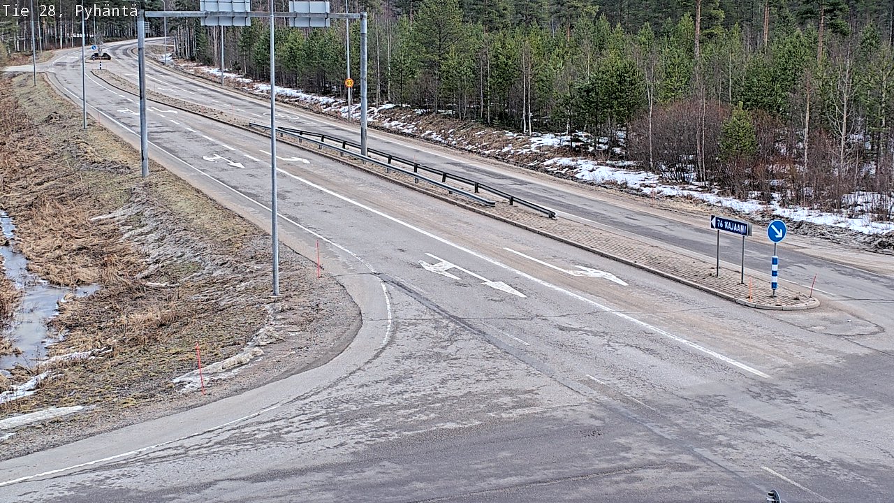 Weather Camera Image Road 28 Pyhäntä, Pyhäntä, Pohjois-Pohjanmaa