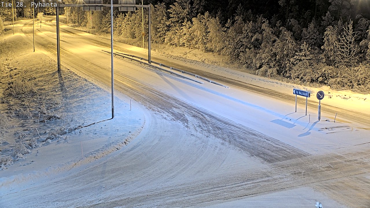 Weather Camera Image Road 28 Pyhäntä, Pyhäntä, Pohjois-Pohjanmaa