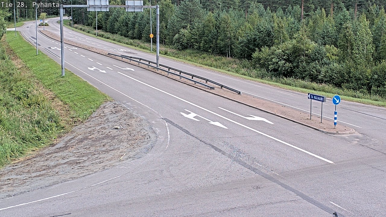 Kelikamerat Kuva Tie 28 Pyhäntä, Pyhäntä, Pohjois-Pohjanmaa
