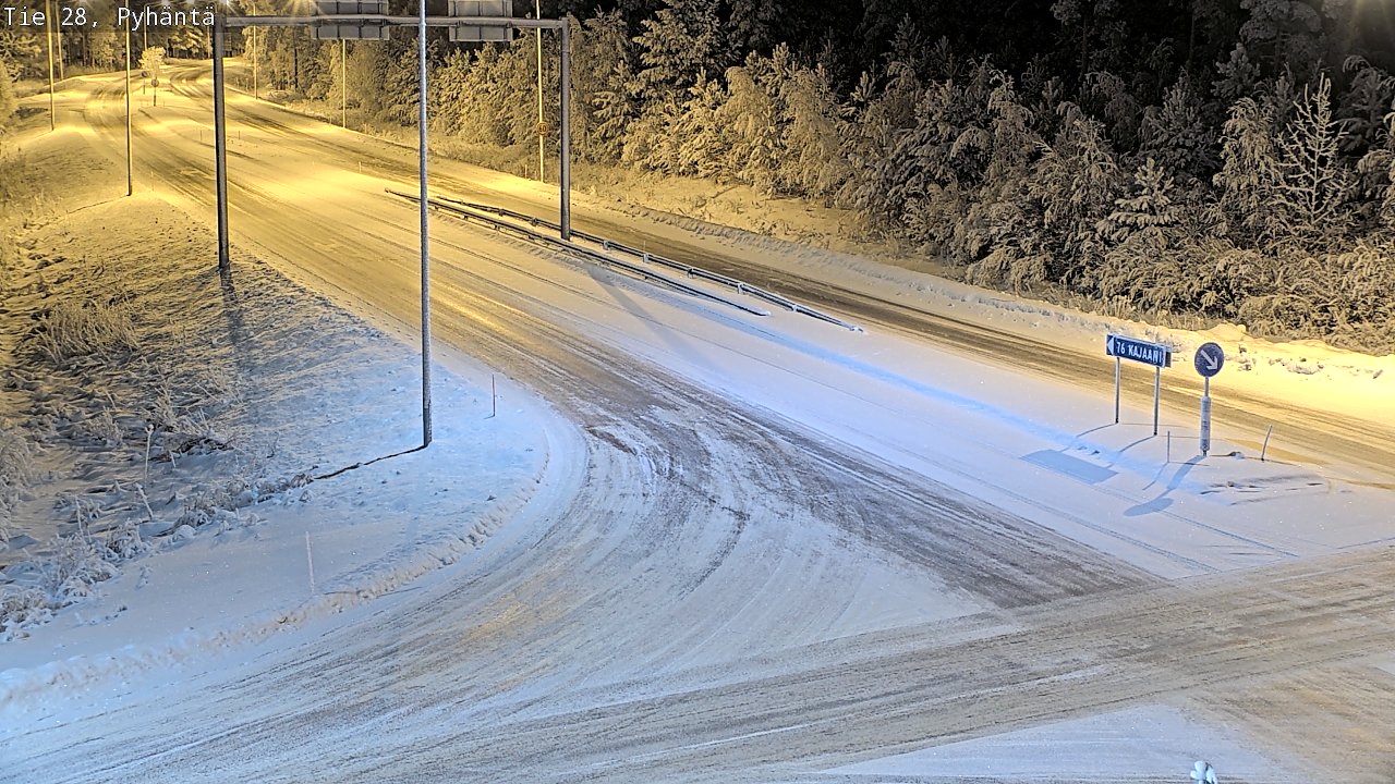 Weather Camera Image Road 28 Pyhäntä, Pyhäntä, Pohjois-Pohjanmaa