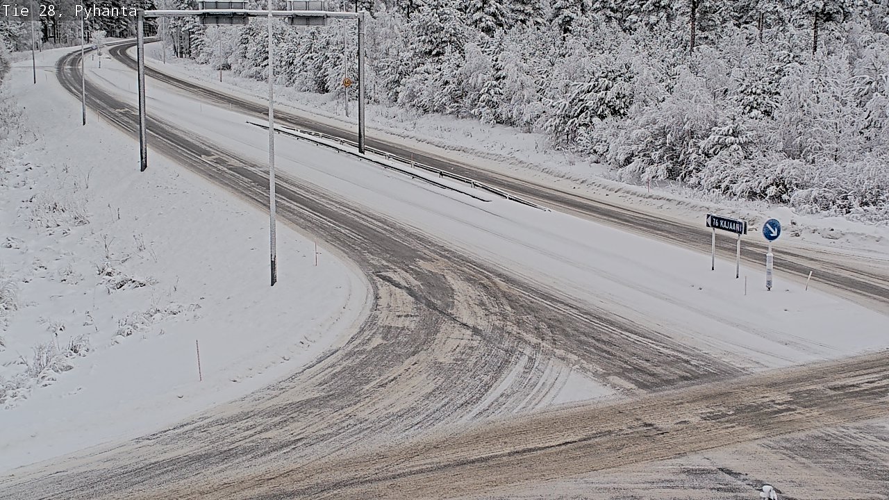 Weather Camera Image Road 28 Pyhäntä, Pyhäntä, Pohjois-Pohjanmaa