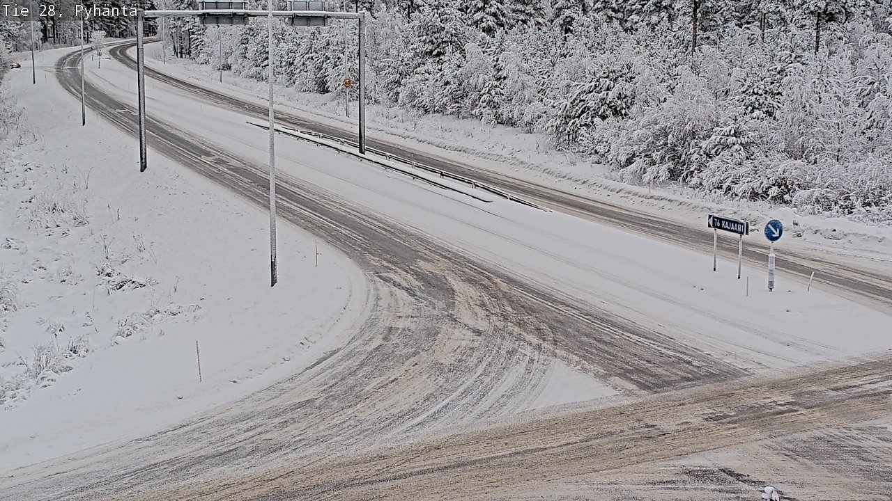 Weather Camera Image Road 28 Pyhäntä, Pyhäntä, Pohjois-Pohjanmaa