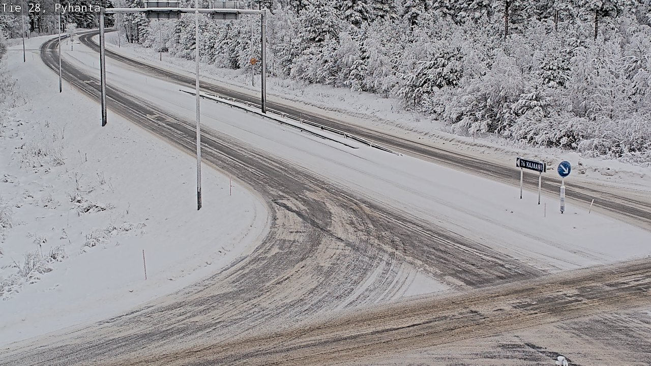 Weather Camera Image Road 28 Pyhäntä, Pyhäntä, Pohjois-Pohjanmaa