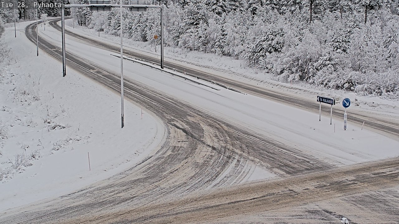 Weather Camera Image Road 28 Pyhäntä, Pyhäntä, Pohjois-Pohjanmaa