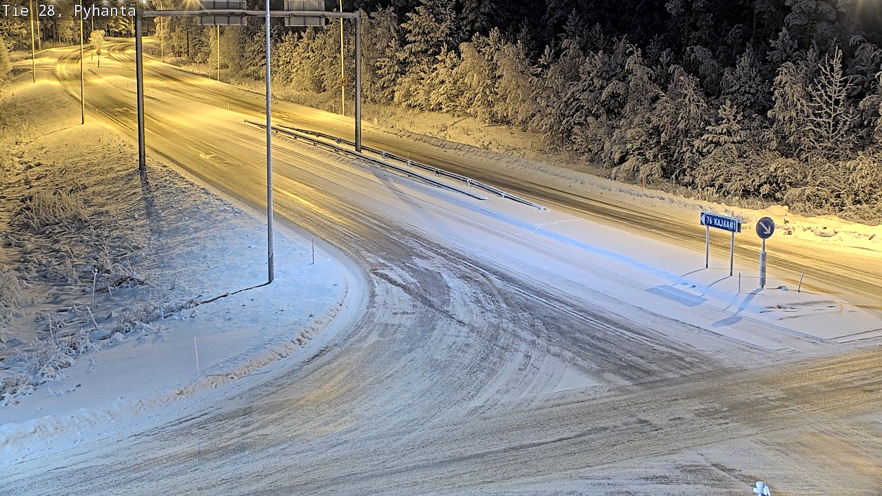 Weather Camera Image Road 28 Pyhäntä, Pyhäntä, Pohjois-Pohjanmaa