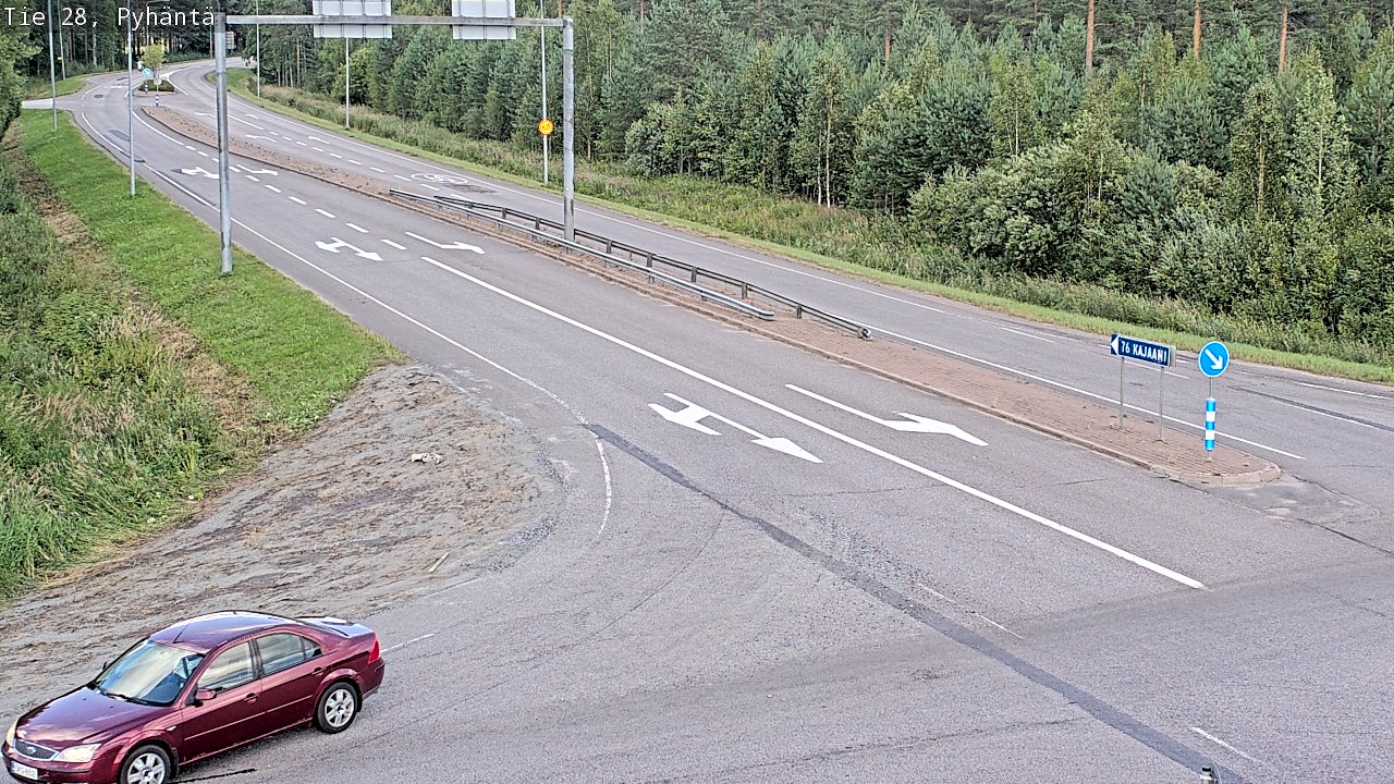 Kelikamerat Kuva Tie 28 Pyhäntä, Pyhäntä, Pohjois-Pohjanmaa