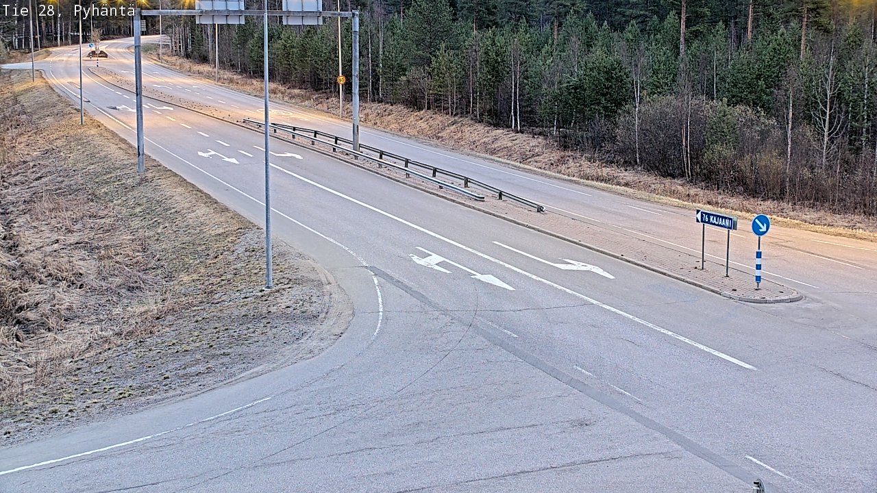 Weather Camera Image Väg 28 Pyhäntä, Pyhäntä, Pohjois-Pohjanmaa