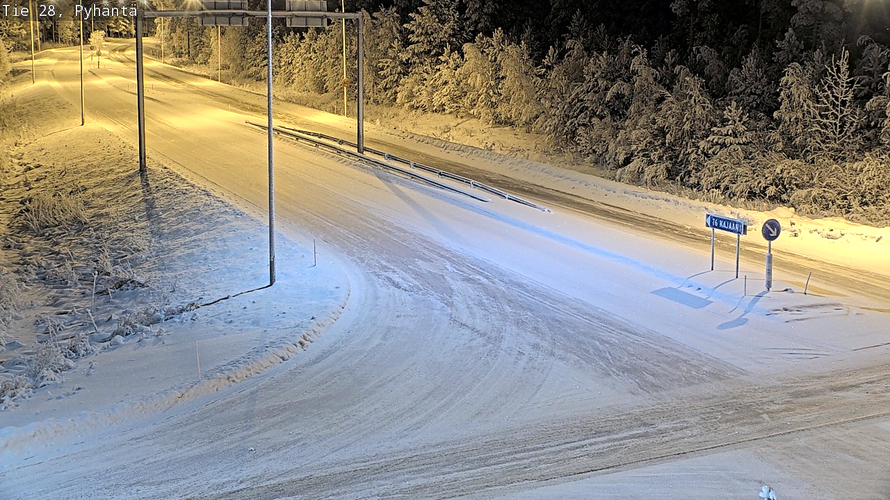 Weather Camera Image Road 28 Pyhäntä, Pyhäntä, Pohjois-Pohjanmaa