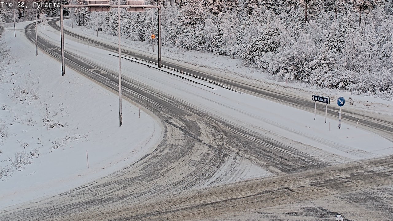 Weather Camera Image Road 28 Pyhäntä, Pyhäntä, Pohjois-Pohjanmaa