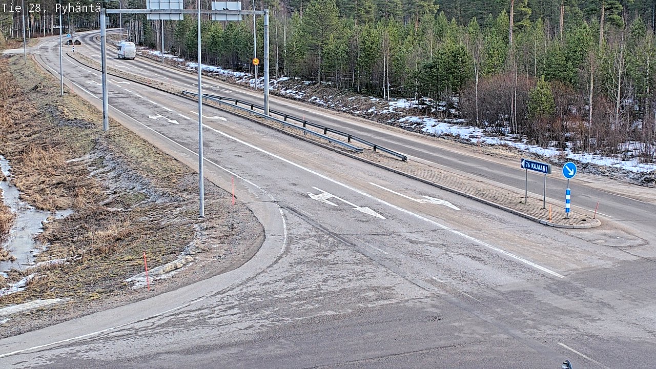 Weather Camera Image Road 28 Pyhäntä, Pyhäntä, Pohjois-Pohjanmaa