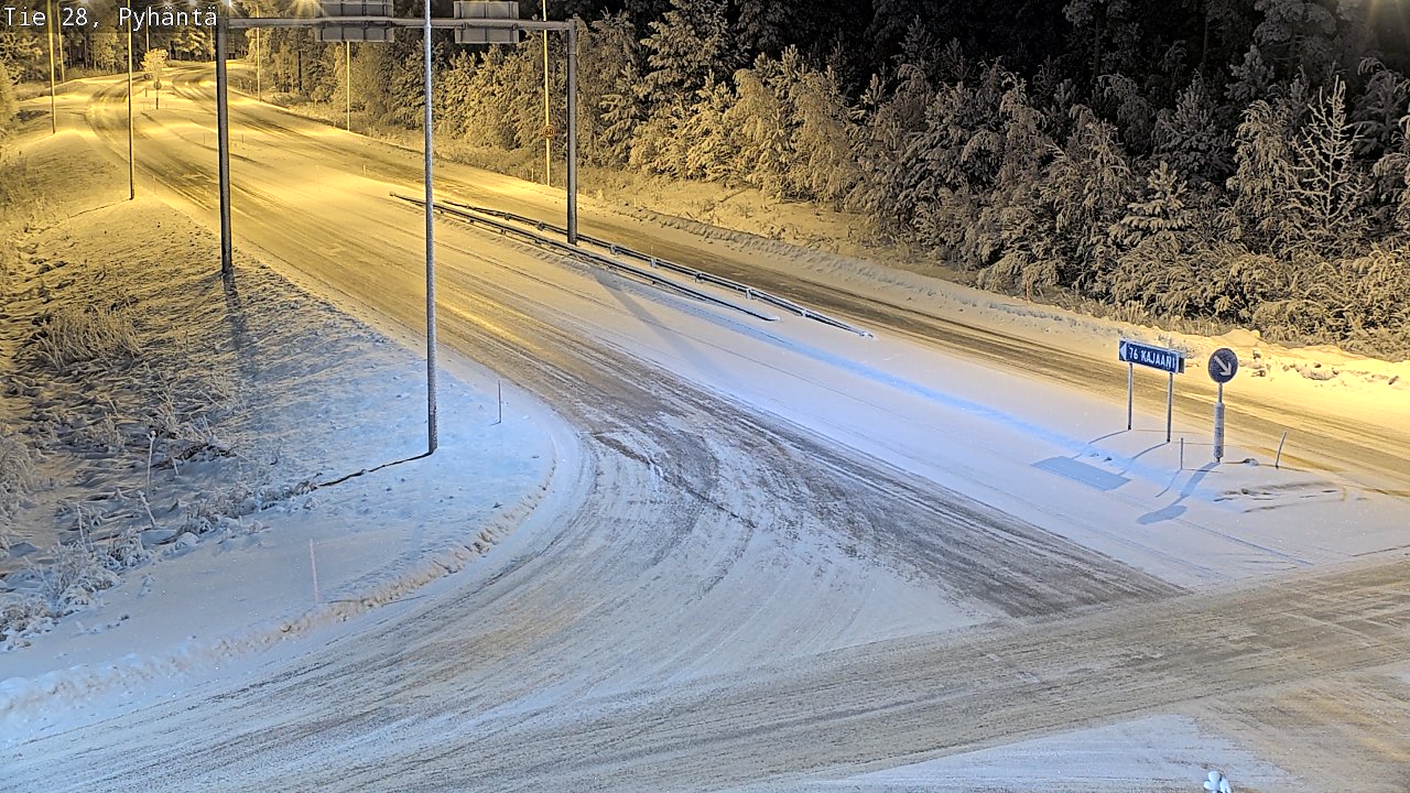 Weather Camera Image Road 28 Pyhäntä, Pyhäntä, Pohjois-Pohjanmaa