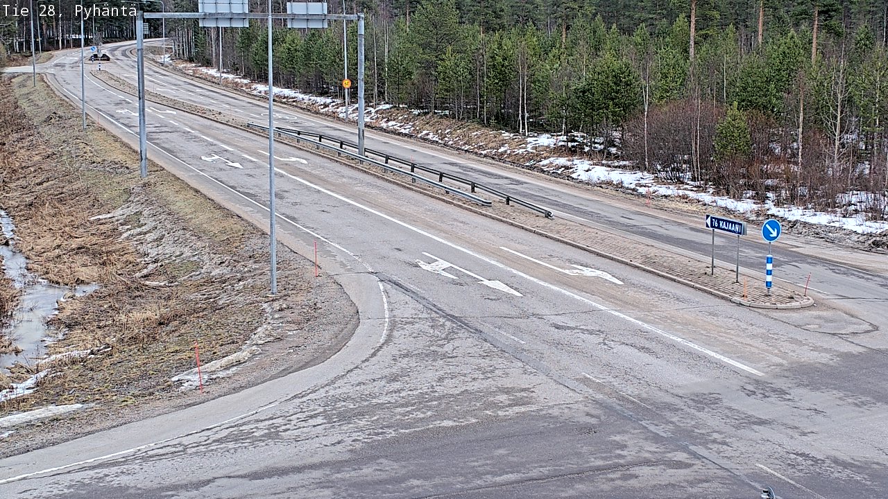 Weather Camera Image Road 28 Pyhäntä, Pyhäntä, Pohjois-Pohjanmaa