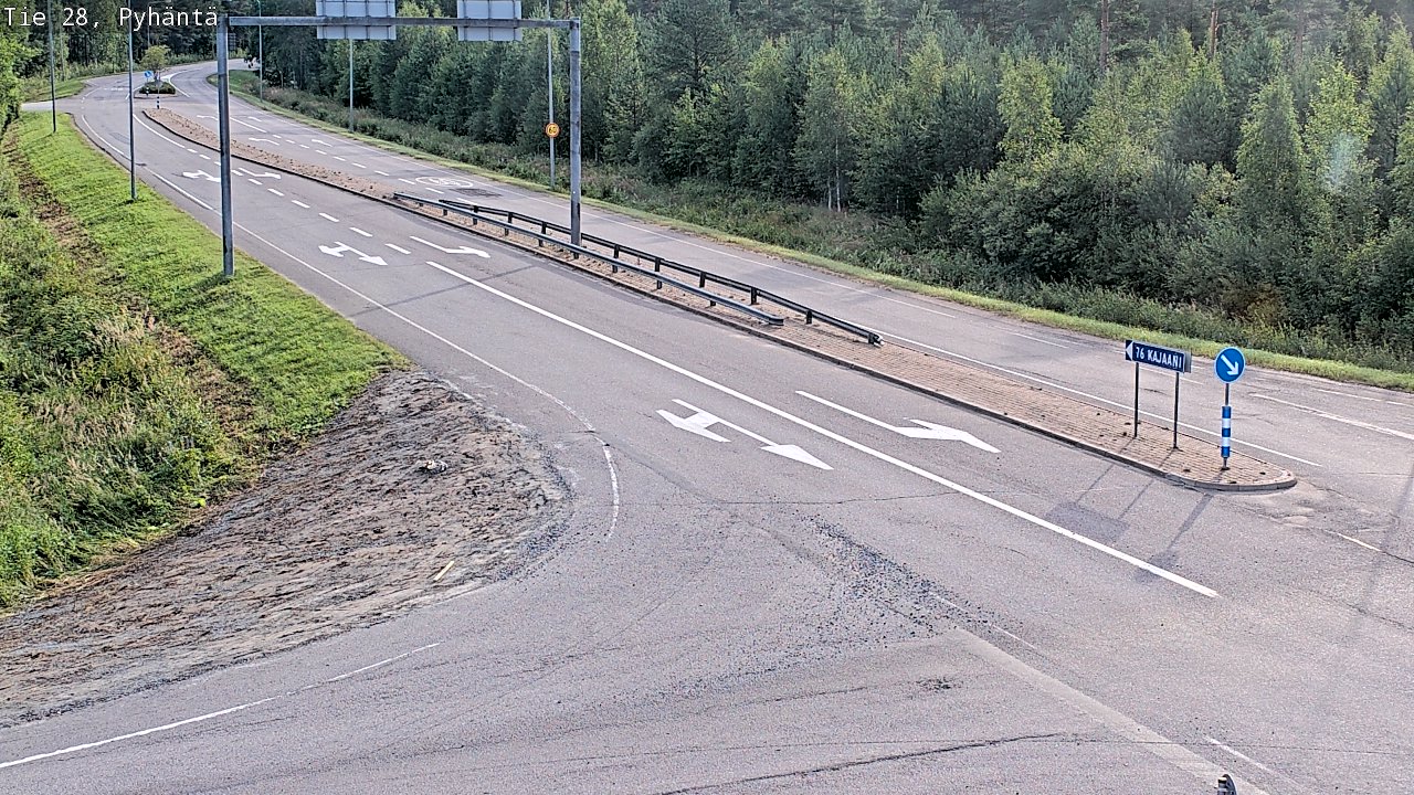 Weather Camera Image Road 28 Pyhäntä, Pyhäntä, Pohjois-Pohjanmaa
