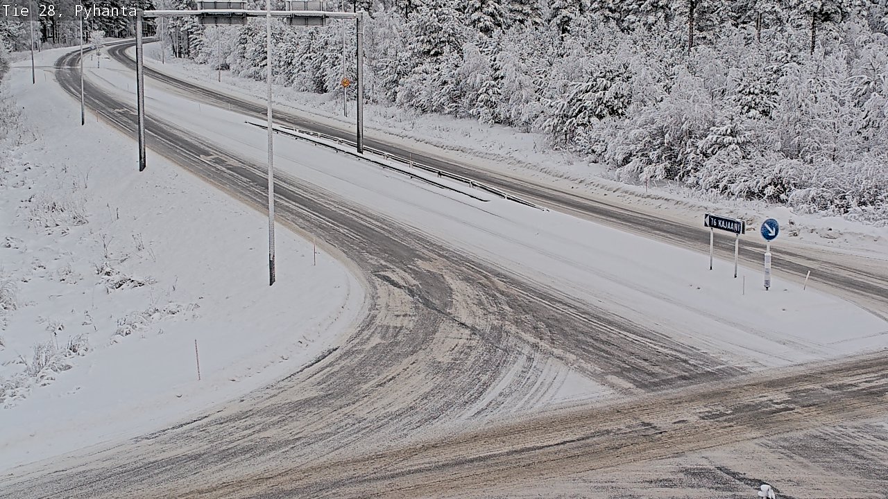 Weather Camera Image Road 28 Pyhäntä, Pyhäntä, Pohjois-Pohjanmaa