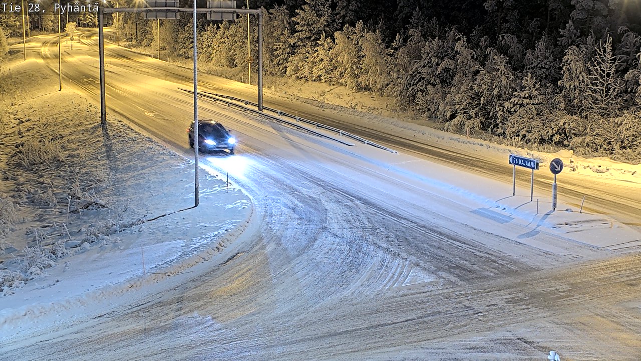 Weather Camera Image Road 28 Pyhäntä, Pyhäntä, Pohjois-Pohjanmaa