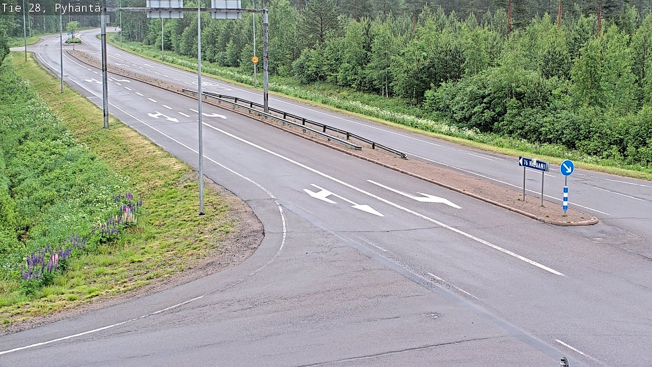 Kelikamerat Kuva Tie 28 Pyhäntä, Pyhäntä, Pohjois-Pohjanmaa