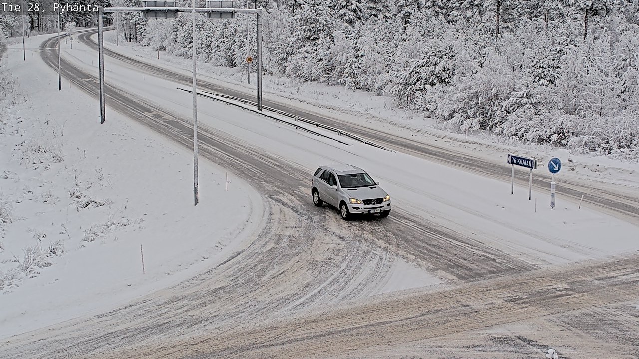 Weather Camera Image Road 28 Pyhäntä, Pyhäntä, Pohjois-Pohjanmaa