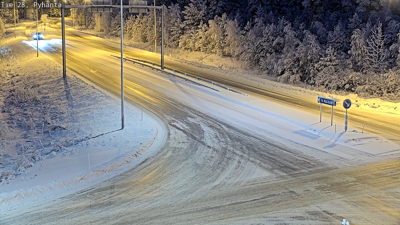Weather Camera Image Road 28 Pyhäntä, Pyhäntä, Pohjois-Pohjanmaa