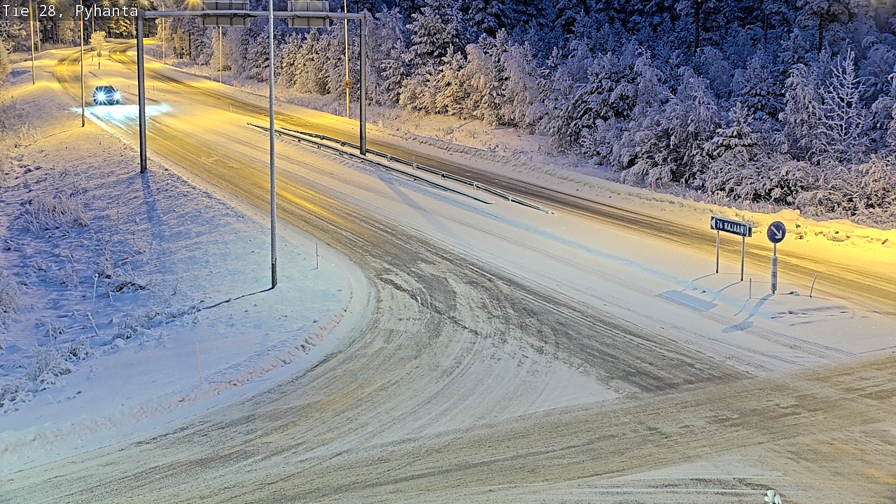 Weather Camera Image Road 28 Pyhäntä, Pyhäntä, Pohjois-Pohjanmaa