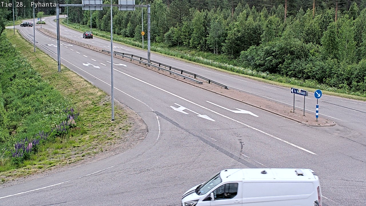 Kelikamerat Kuva Tie 28 Pyhäntä, Pyhäntä, Pohjois-Pohjanmaa