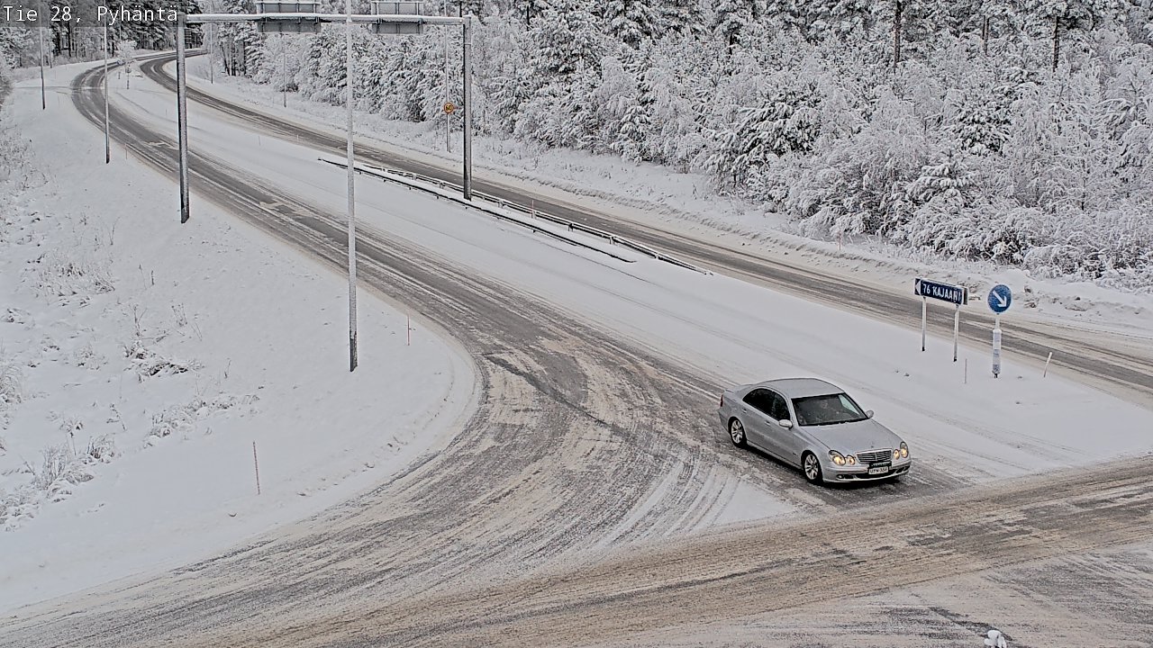 Weather Camera Image Road 28 Pyhäntä, Pyhäntä, Pohjois-Pohjanmaa