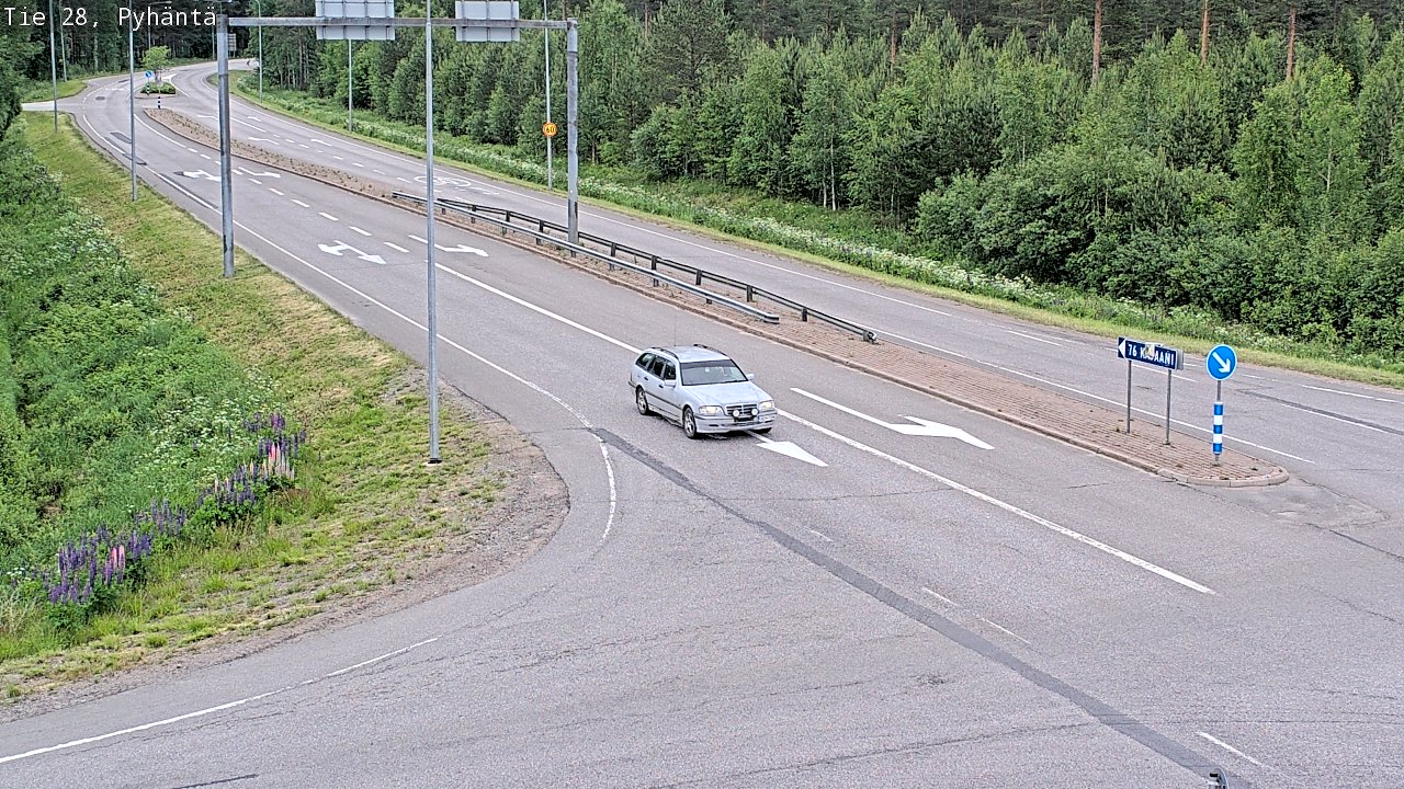 Weather Camera Image Väg 28 Pyhäntä, Pyhäntä, Pohjois-Pohjanmaa