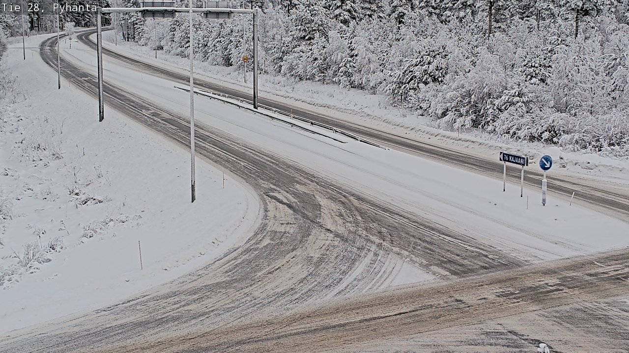 Weather Camera Image Road 28 Pyhäntä, Pyhäntä, Pohjois-Pohjanmaa