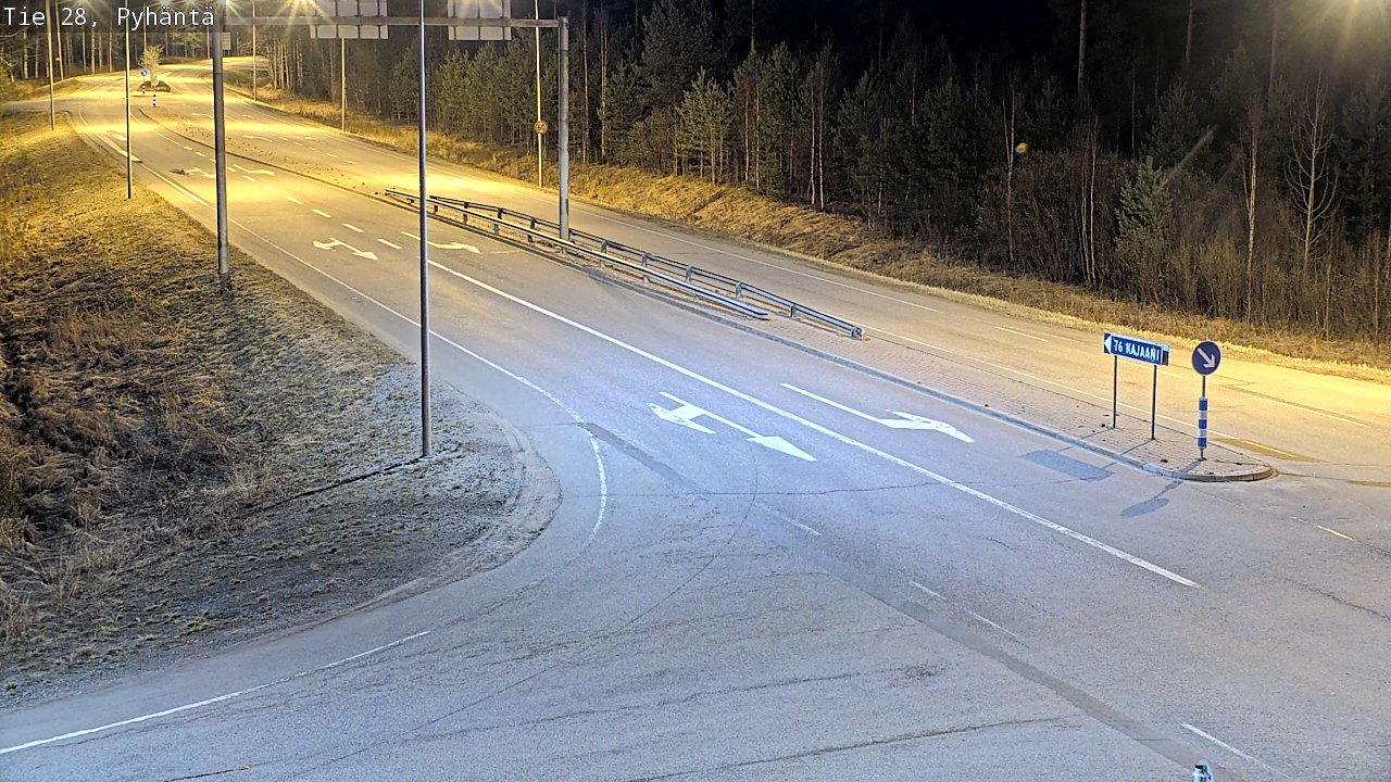 Weather Camera Image Väg 28 Pyhäntä, Pyhäntä, Pohjois-Pohjanmaa
