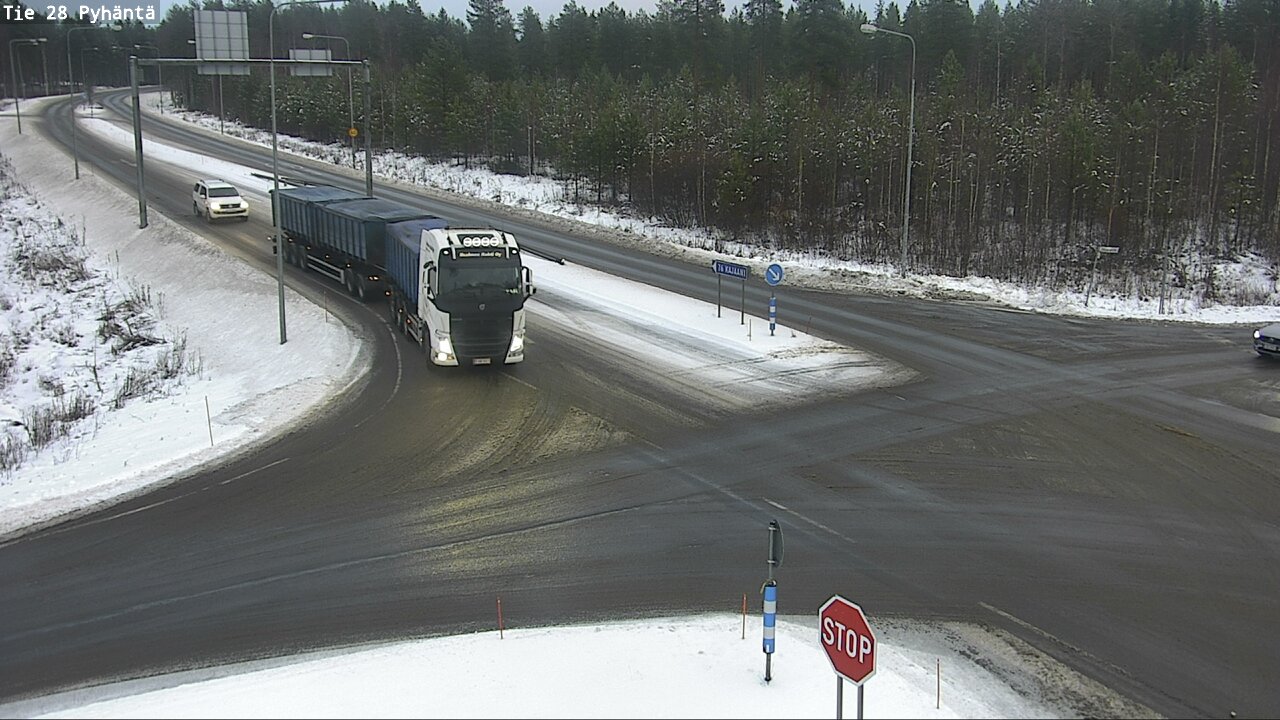 Weather Camera Image Väg 28 Pyhäntä, Pyhäntä, Pohjois-Pohjanmaa