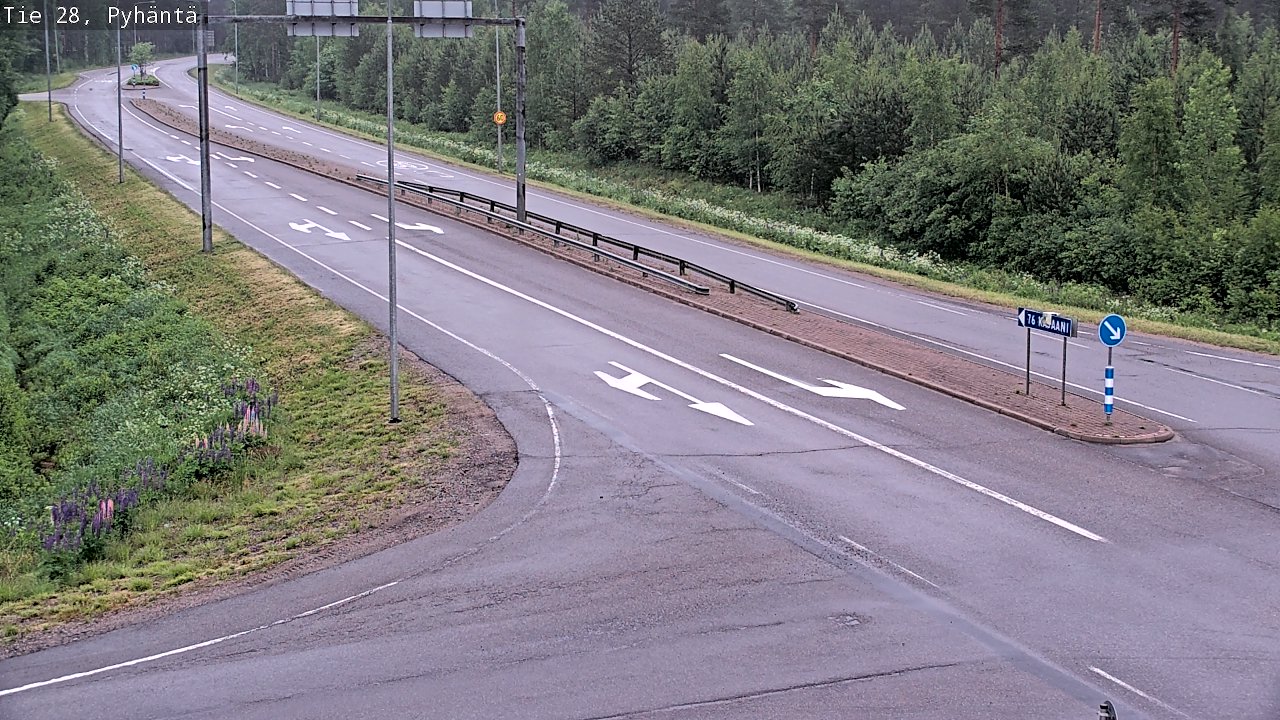 Kelikamerat Kuva Tie 28 Pyhäntä, Pyhäntä, Pohjois-Pohjanmaa