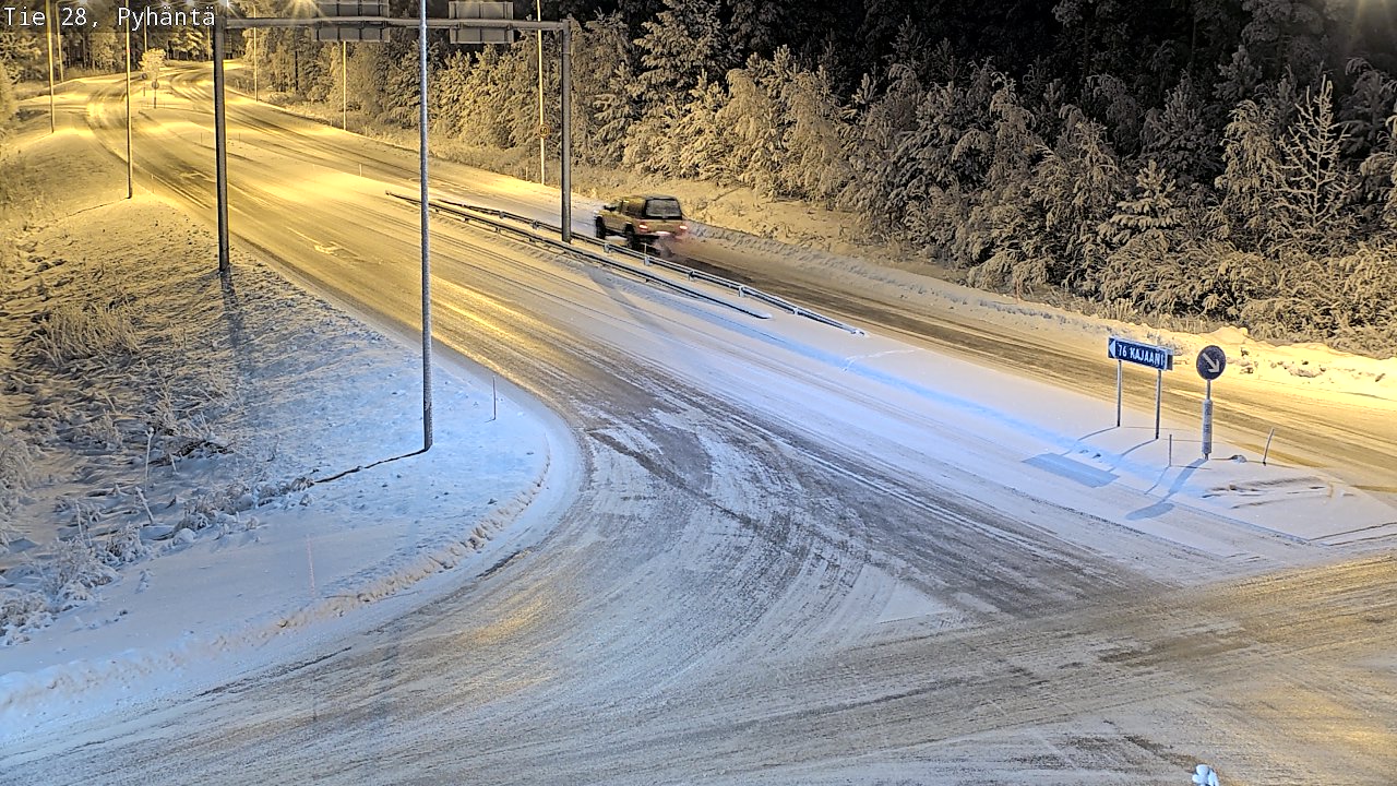 Weather Camera Image Road 28 Pyhäntä, Pyhäntä, Pohjois-Pohjanmaa