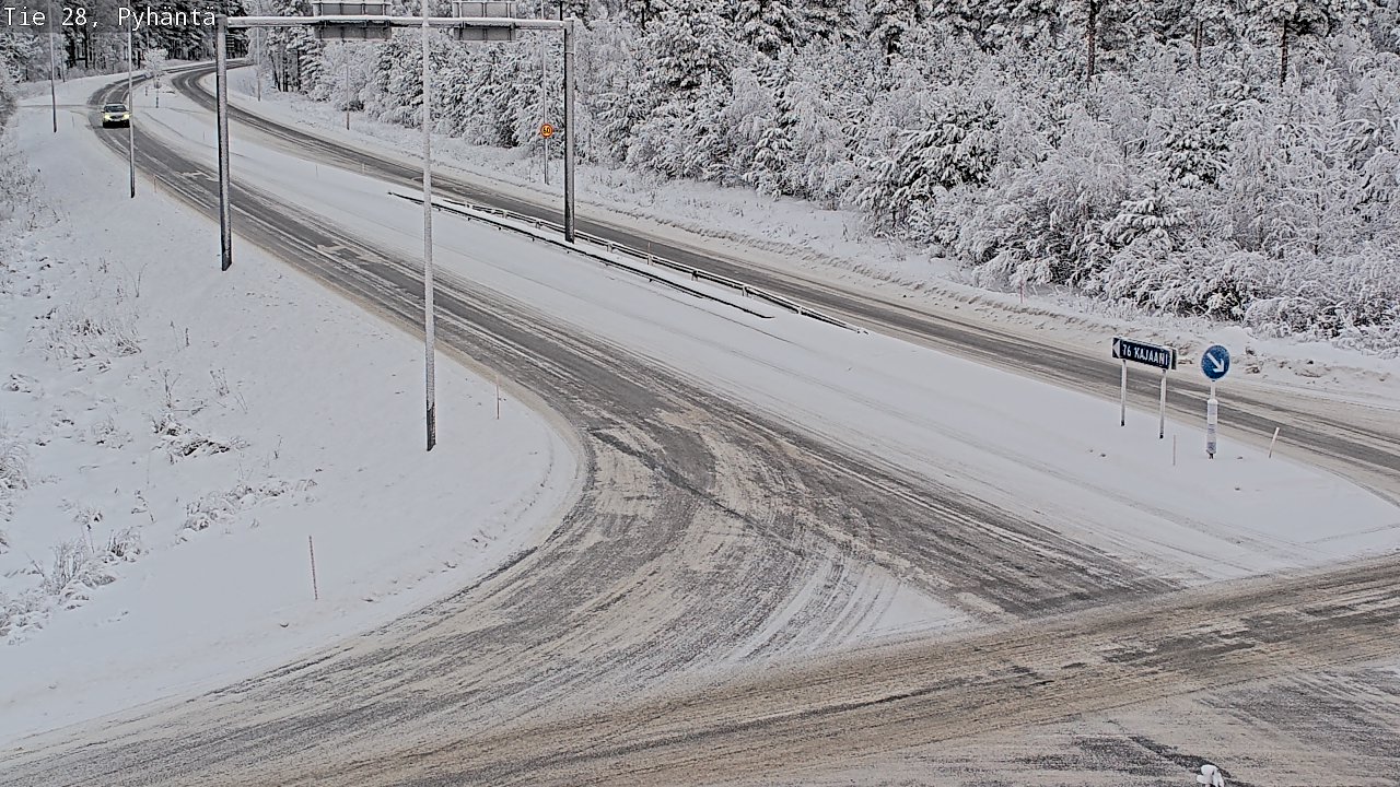 Weather Camera Image Road 28 Pyhäntä, Pyhäntä, Pohjois-Pohjanmaa