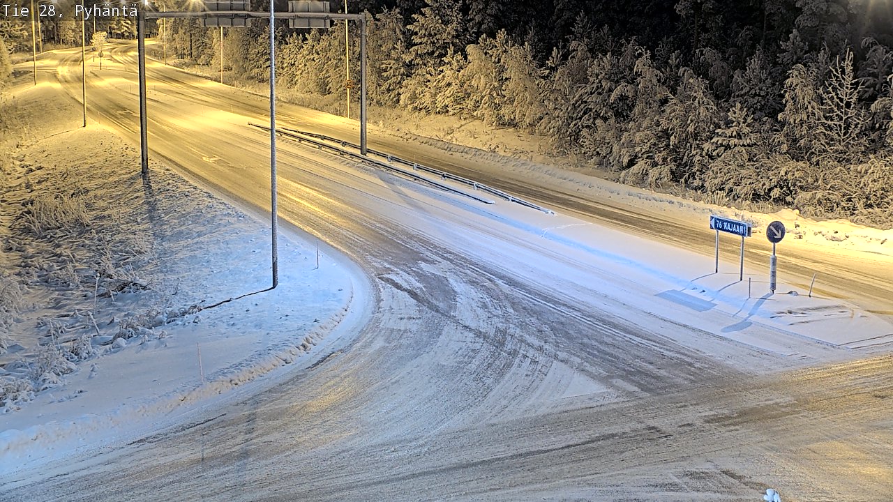 Weather Camera Image Road 28 Pyhäntä, Pyhäntä, Pohjois-Pohjanmaa