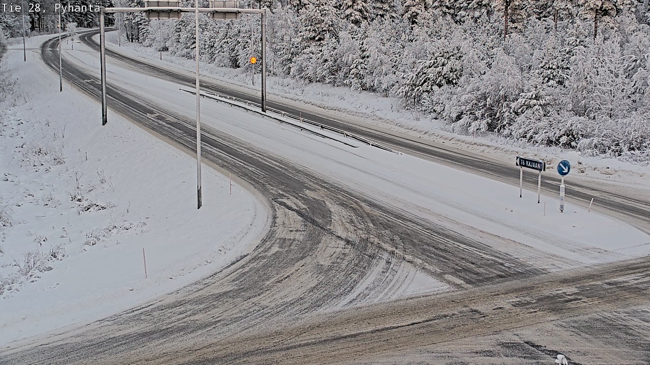 Weather Camera Image Road 28 Pyhäntä, Pyhäntä, Pohjois-Pohjanmaa