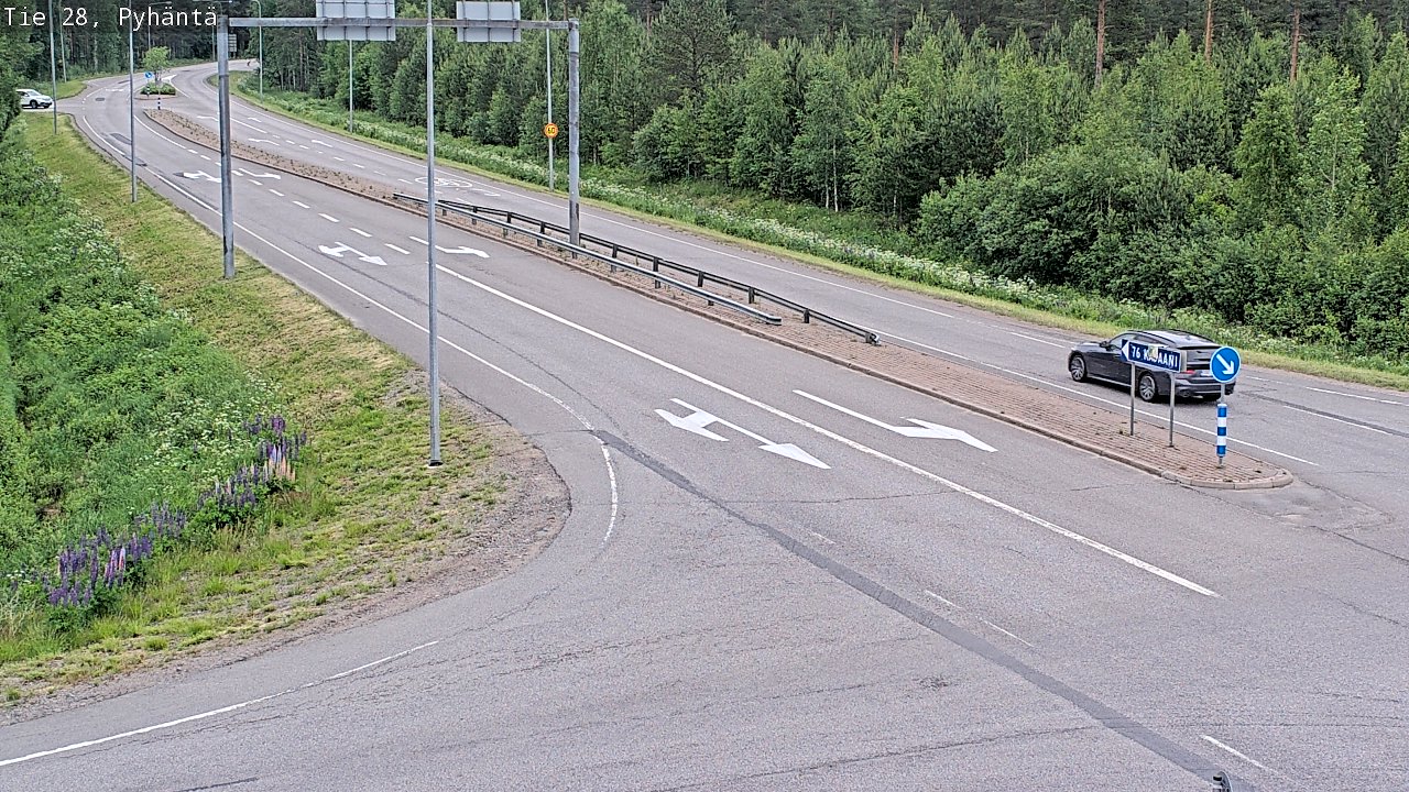 Weather Camera Image Väg 28 Pyhäntä, Pyhäntä, Pohjois-Pohjanmaa